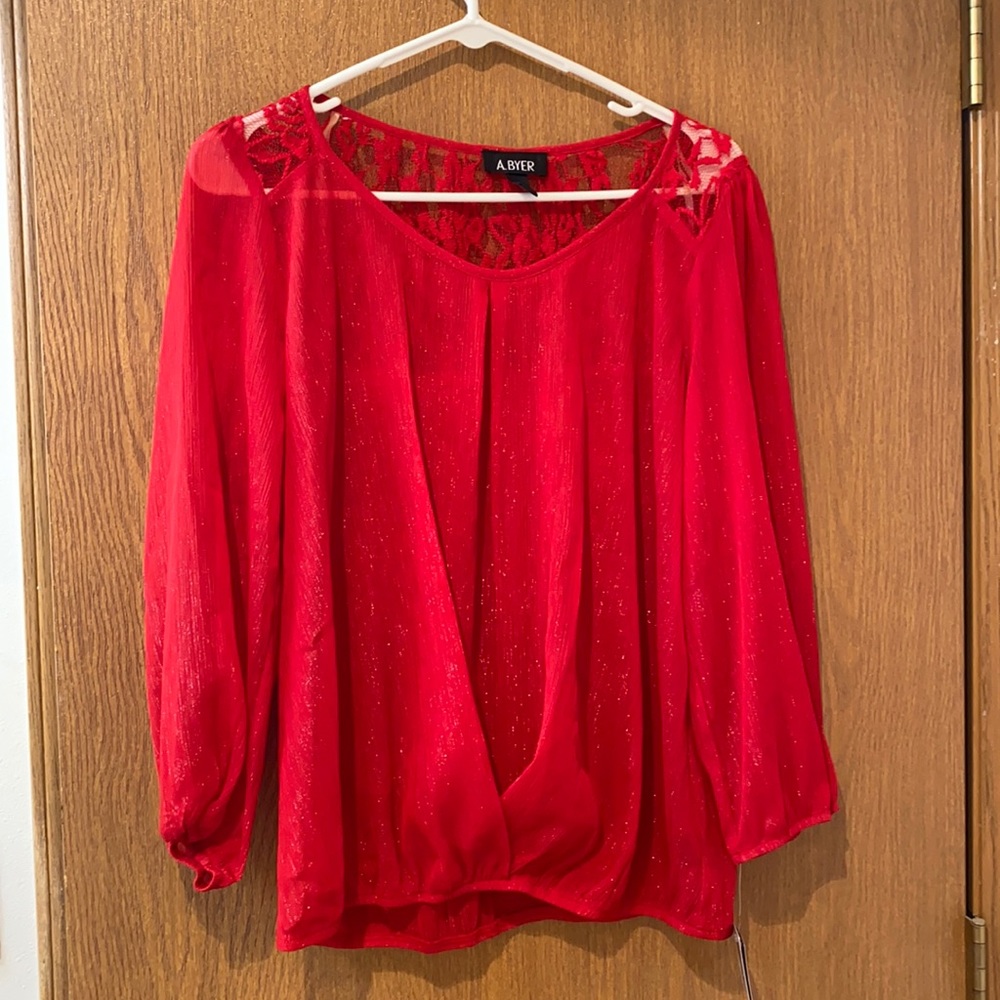 A. Byer Red Blouse